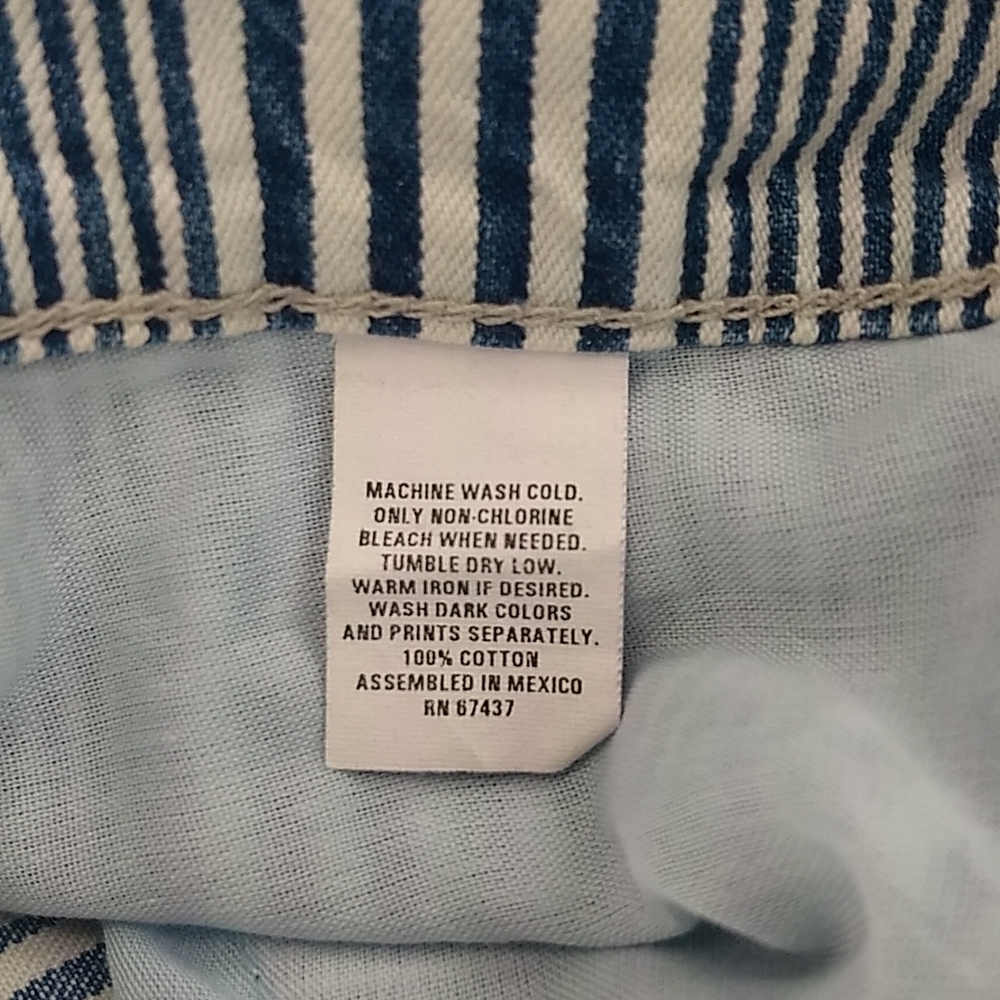 Northcrest Jean Co High Rise stripey rolled cuff shorts Size 12 SHOPKO Vintage - Picture 15 of 17
